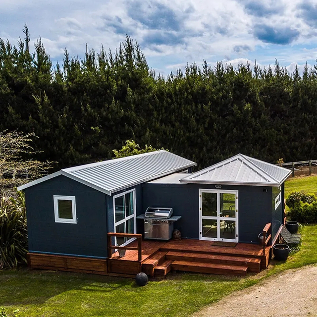 热销新款绿色新设计预制金属小别墅