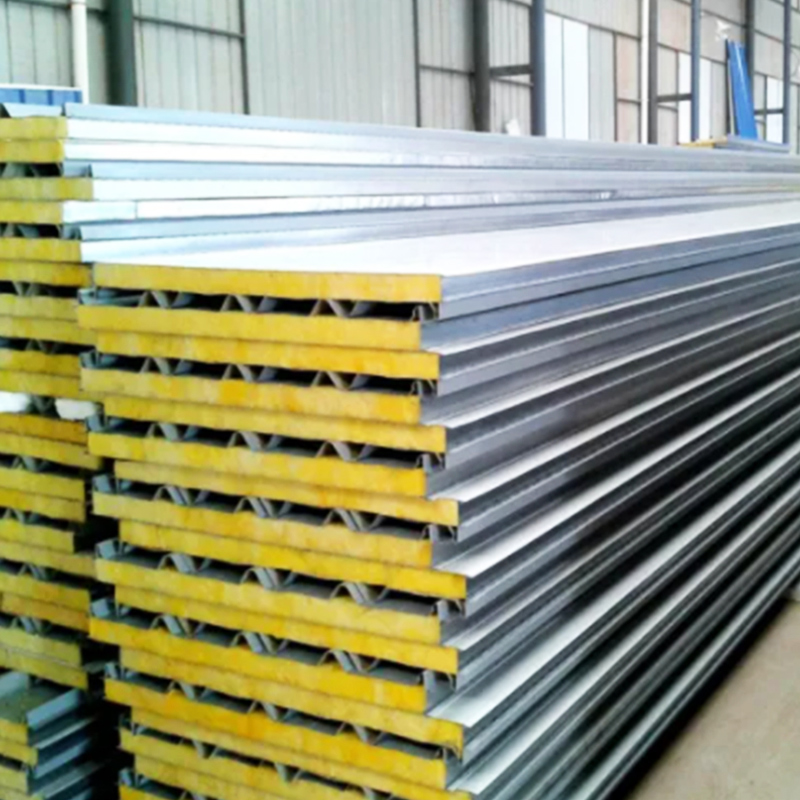 工廠價格防火玻璃羊毛牆屋頂隔板三明治面板