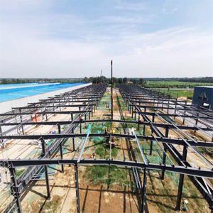 热销预制钢架结构建筑机库施工